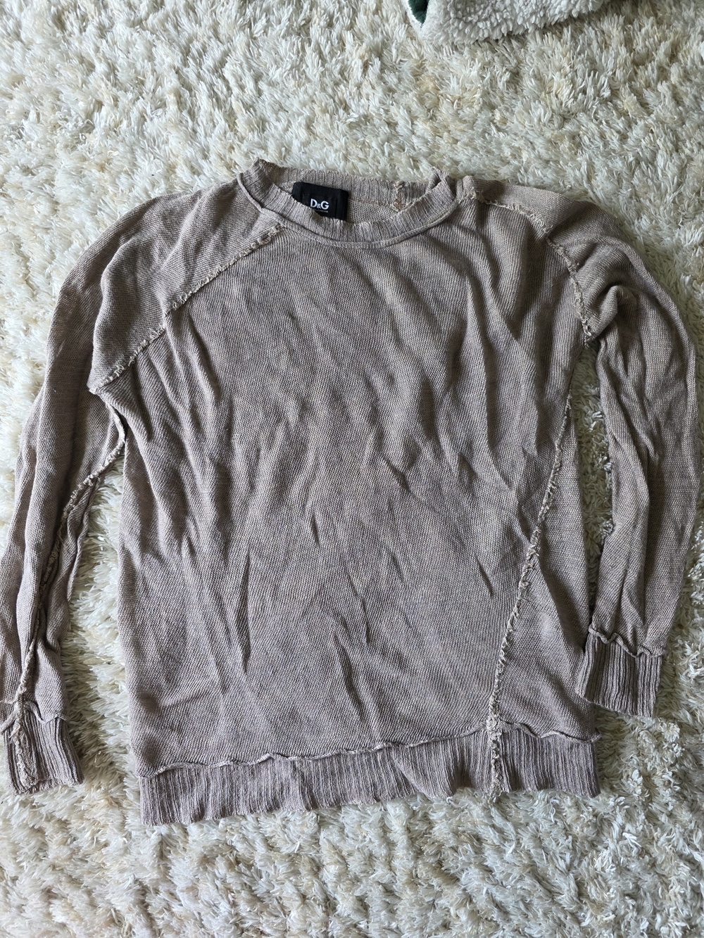 D&G Beige Lightweight Knit Sweater